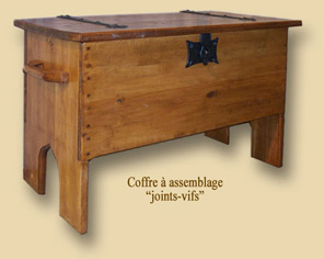 Coffre assemblage � "joints-vifs"
