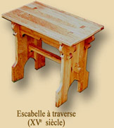 Escabelle � traverse